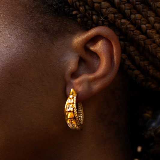 STELLAR SPARKLE HOOP EARRINGS