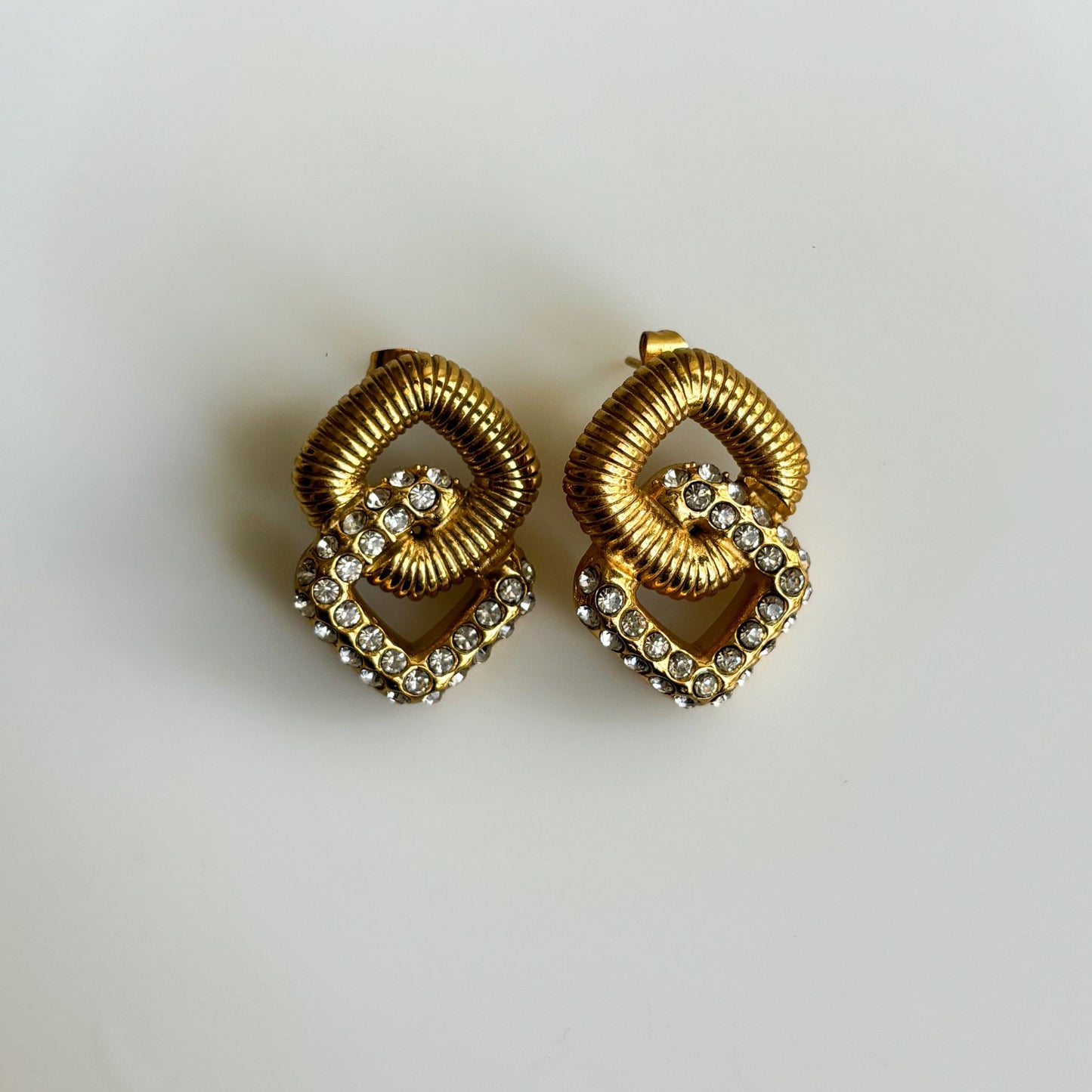Elite drop stud earrings