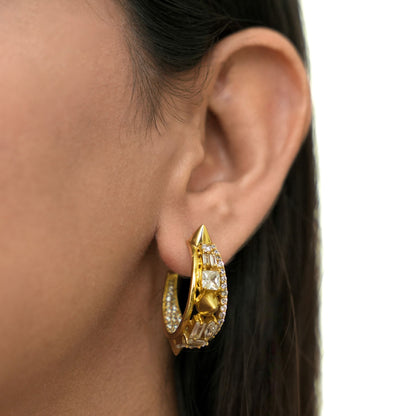 STELLAR SPARKLE HOOP EARRINGS